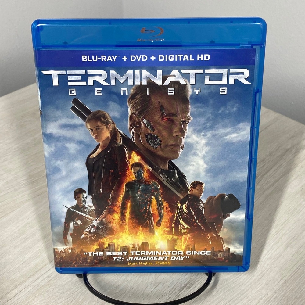 Terminator Genisys Blu-ray DVD 2 Disc Sci-Fi Action Movie Arnold Schwarzenegger